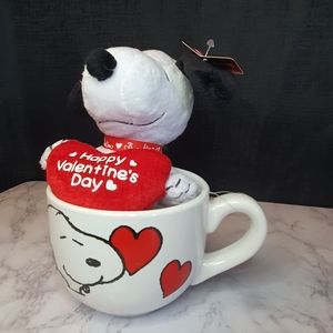 Peanuts snoopy valentines day cup and stuff combo